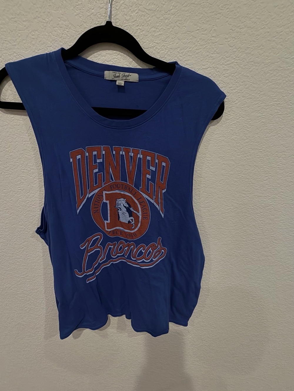 Junk Food Clothing Royal Blue Denver Broncos Graphic Tank